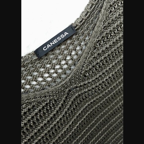 CANESSA Italy luna nuvola cotton-knit resort goop fave travel dress nwot $455 s - Picture 13 of 14